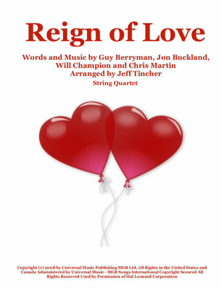 Reign Of Love Sheet Music