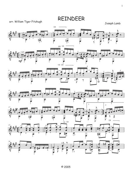 Free Sheet Music Reindeer Rag