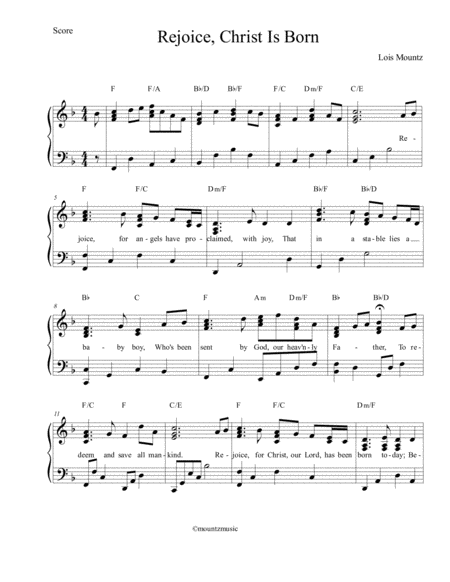 Rejoice Christ Is Born Sheet Music