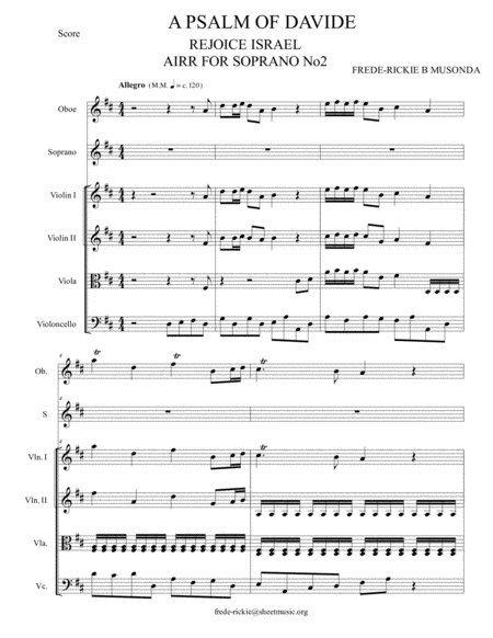 Rejoice Israel Sheet Music