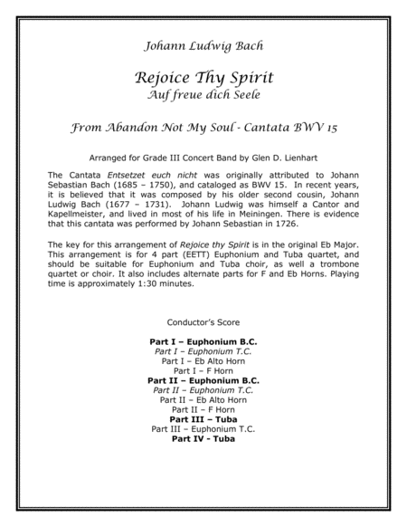 Free Sheet Music Rejoice Thy Spirit