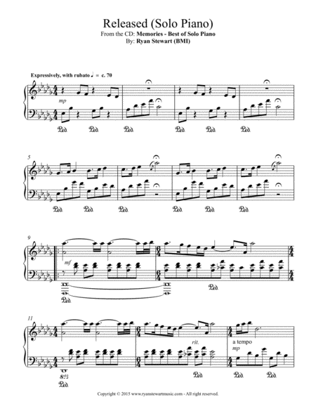 Free Sheet Music Released Solo Piano