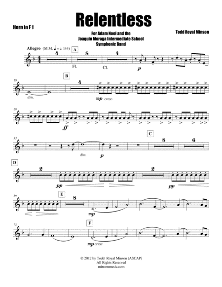 Relentless Sheet Music