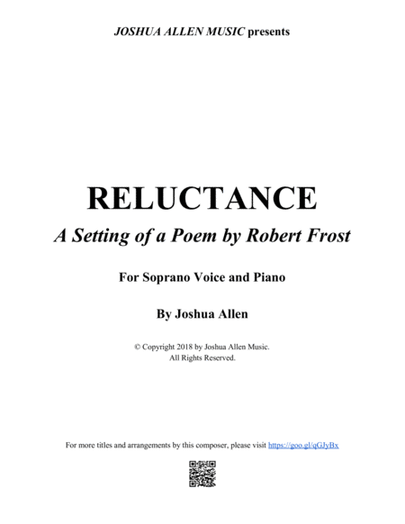 Reluctance Sheet Music