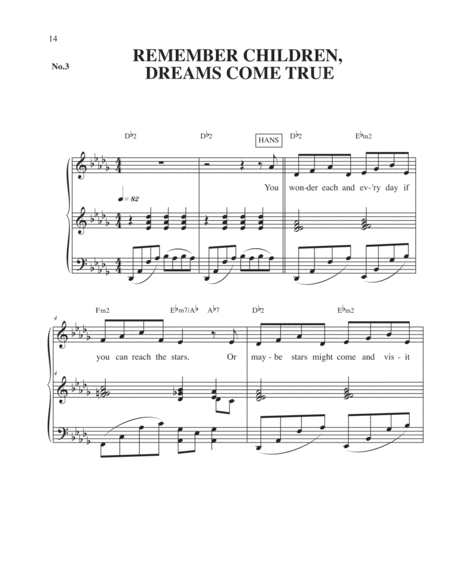 Remember Children Dreams Come True Sheet Music