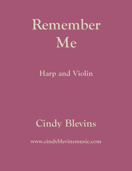Free Sheet Music Remember Me For Harp And Violin