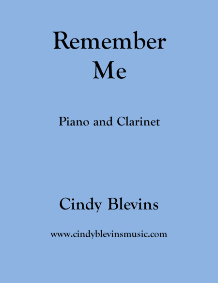 Free Sheet Music Remember Me For Piano And Clarinet