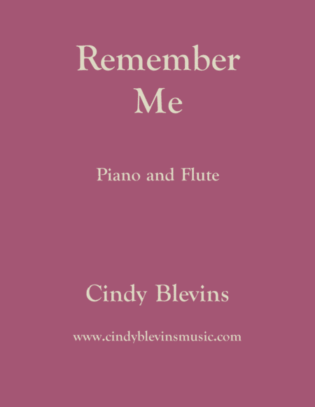 Remember Me For Piano And Flute Sheet Music