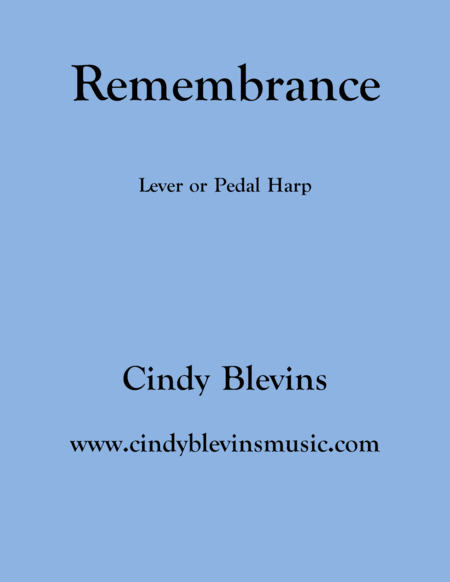 Free Sheet Music Remembrance An Original Solo For Lever Or Pedal Harp From My Book Gentility