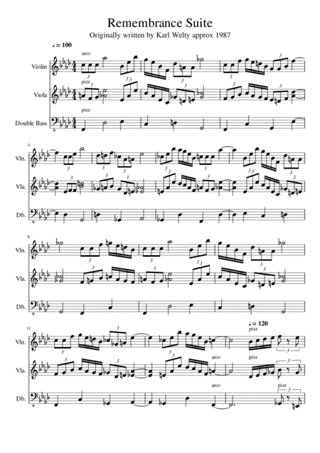 Free Sheet Music Remembrance Suite