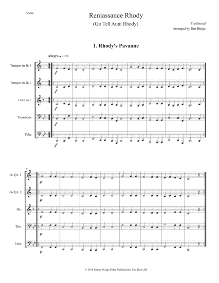 Renaissance Rhody Sheet Music