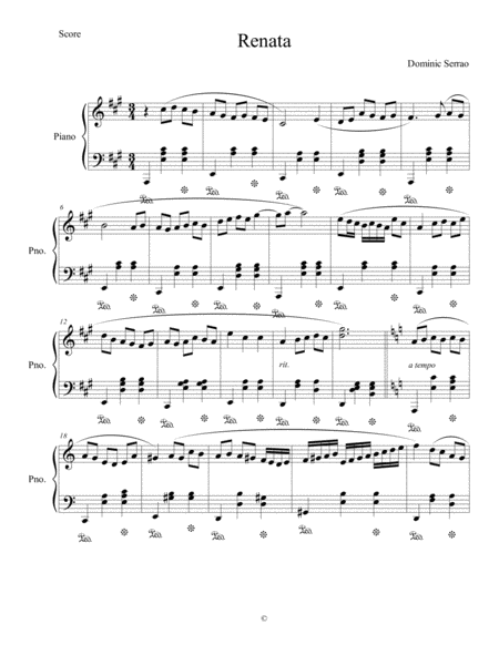 Free Sheet Music Renata