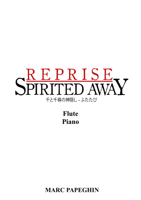 Free Sheet Music Reprise From Spirited Away Flute Piano