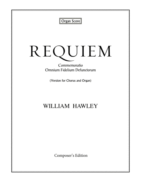 Free Sheet Music Requiem Organ Version Score