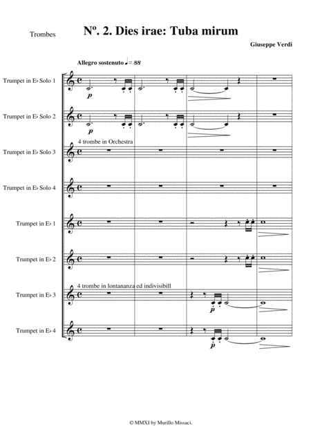 Free Sheet Music Requiem Trumpet