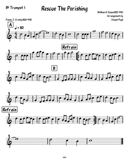 Rescue The Perishing Brass Quintet Sheet Music