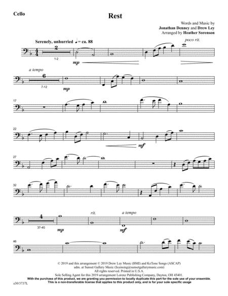 Rest Cello Part Digital Download Sheet Music