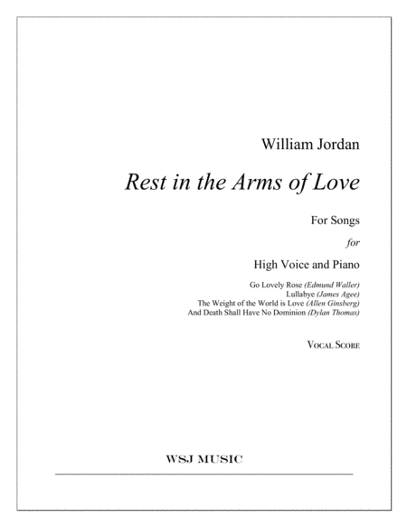Free Sheet Music Rest In The Arms Of Love