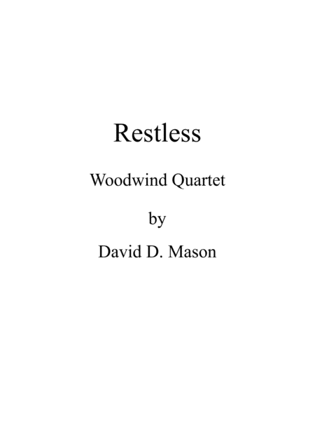 Restless Sheet Music