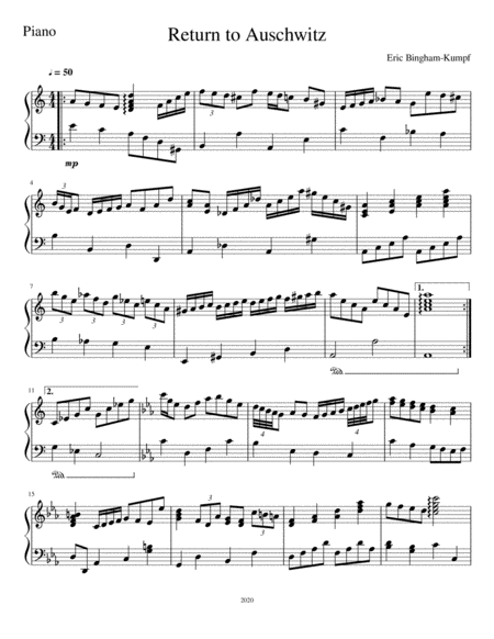 Return To Auschwitz Sheet Music