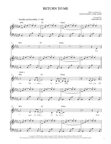 Return To Me Sheet Music