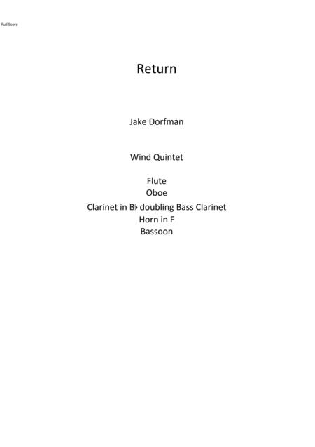 Return Sheet Music