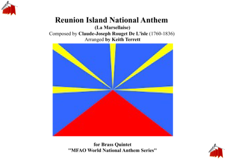 Free Sheet Music Reunion Island National Anthem La Marsellaise For Brass Quintet