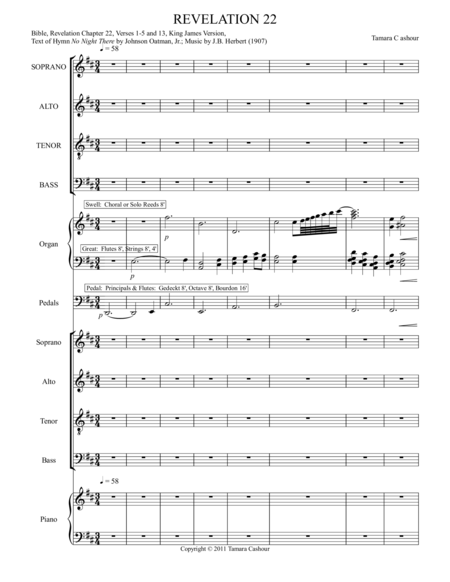 Free Sheet Music Revelation 22