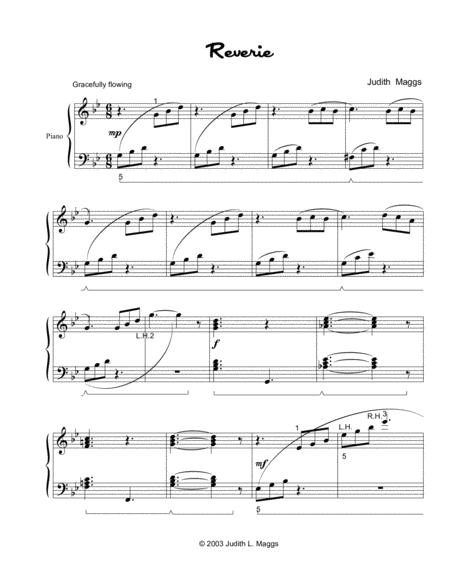 Reverie Intermediate Piano Solo Sheet Music