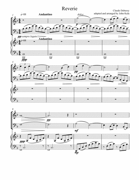 Free Sheet Music Reverie Piano Trio V C P