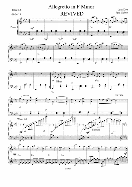 Free Sheet Music Revived F Minor Allegretto 1 6