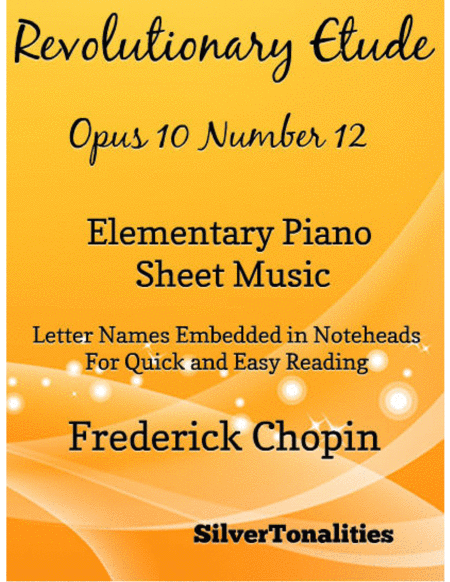 Free Sheet Music Revolutionary Etude Opus 10 Number 12 Easy Intermediate Piano Sheet Music