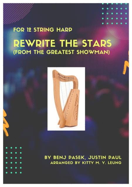 Rewrite The Stars The Greatest Showman 12 String Harp Sheet Music