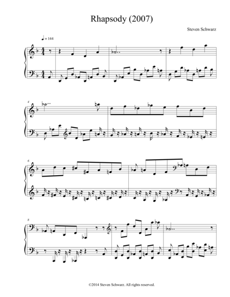 Free Sheet Music Rhapsody 2007