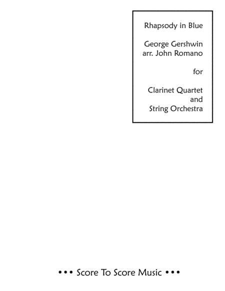 Rhapsody In Blue Clarinet Quartet String Orch Sheet Music