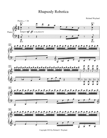 Free Sheet Music Rhapsody Robotica