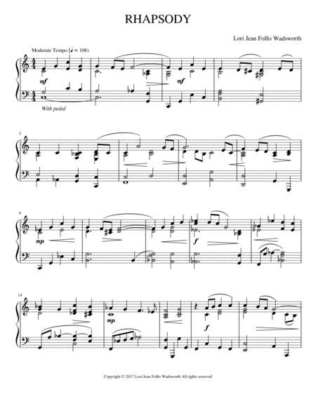 Free Sheet Music Rhapsody