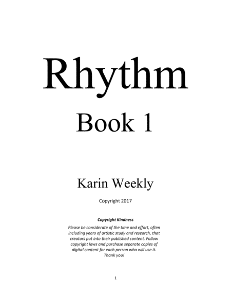 Free Sheet Music Rhythm Book 1