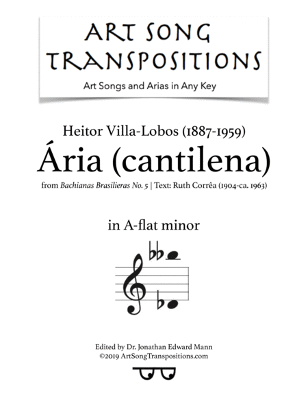 Ria Cantilena A Flat Minor Sheet Music