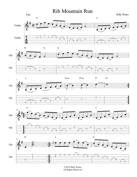 Rib Mountain Run Sheet Music