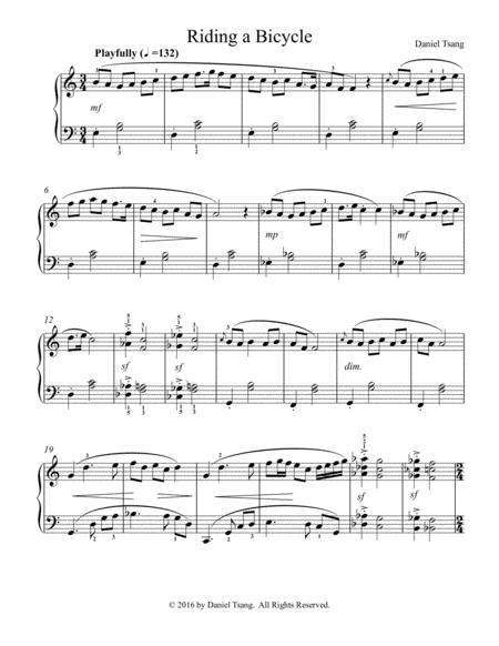 Riding A Bicycle Sheet Music