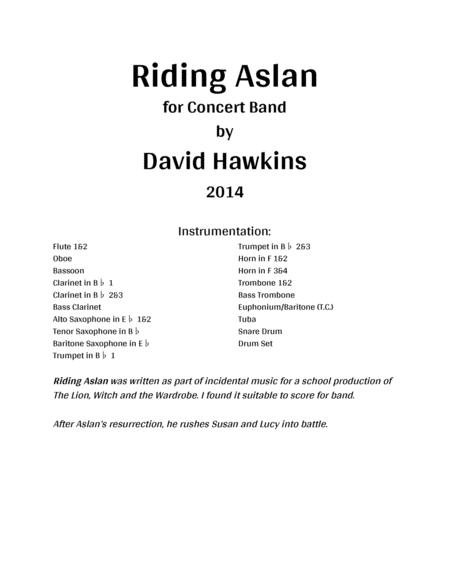 Riding Aslan Sheet Music