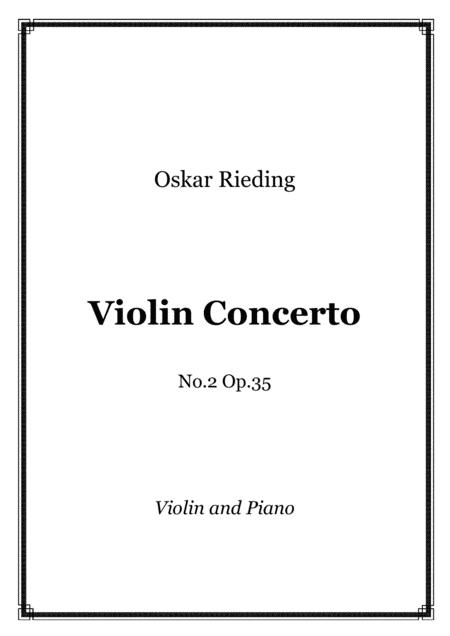 Free Sheet Music Rieding Violin Concerto In B Minor Op 35 Violin And Piano