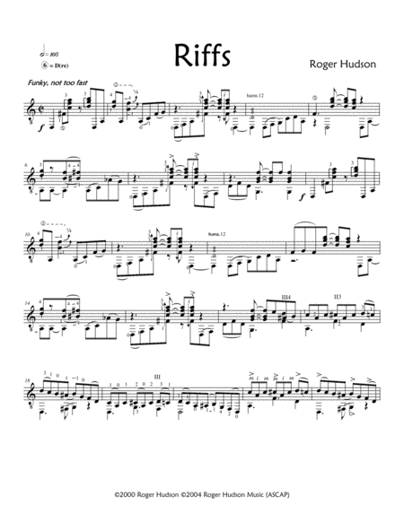 Free Sheet Music Riffs