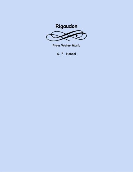 Rigaudon From Water Music String Orchestra Sheet Music