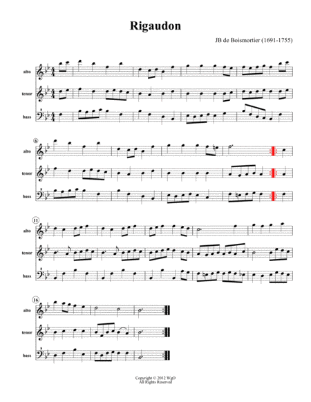 Rigaudon Sheet Music