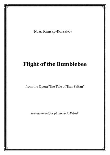 Rimsky Korsakov The Flight Of The Bumblebee Piano Solo Sheet Music