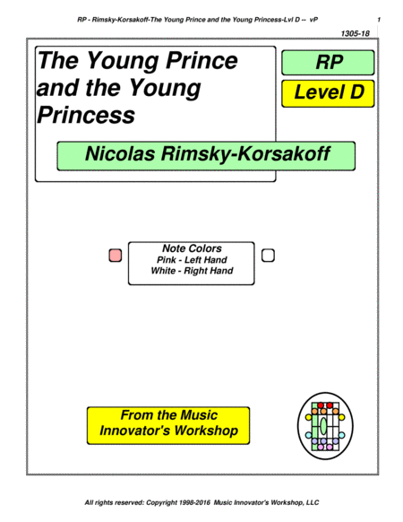 Rimsky Korsakov The Young Prince And Princess Key Map Tablature Sheet Music