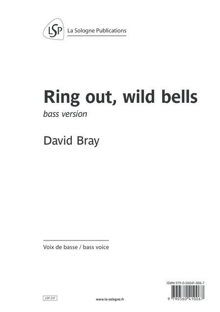 Ring Out Wild Bells Bass Version Sheet Music