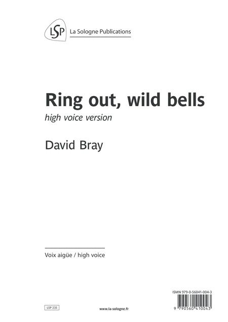 Ring Out Wild Bells High Voice Version Sheet Music